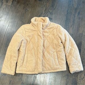 Women’s Angel Kiss Teddy Bear plush jacket in brown faux fur Size Medium